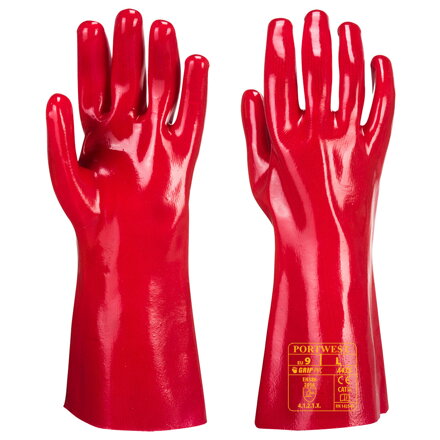 PVC manžetová rukavica Red Portwest A435