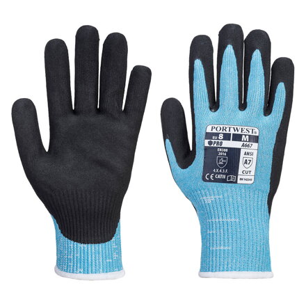 Claymore AHR Cut rukavice Modrá/Čierna Portwest A667