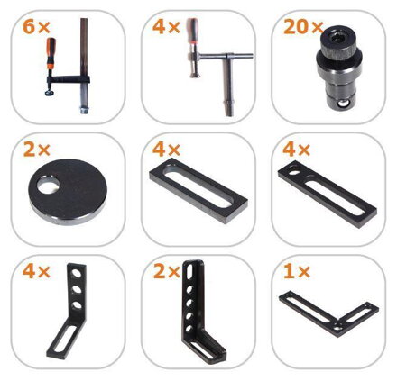 SET PRO + Sada pre STANDARD stoly 2 ( príslušenstvo 47 ks ) Alfa In