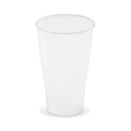 Plastový pohár na pivo 500 ml číry (50 ks)