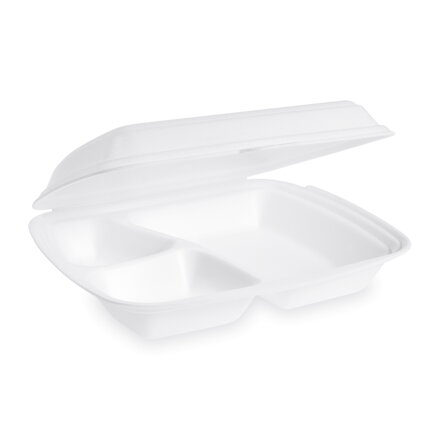 Menu box XPS 3-dielny 241 × 207 × 69 mm biely (125 ks)