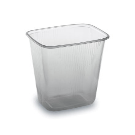 Miska PP hranatá priehľadná 108 × 81 mm 500 ml (100 ks)