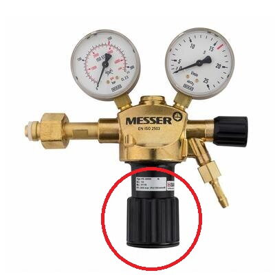 Kryt ventilu nastavenia vstupného tlaku Messer Constant 2000