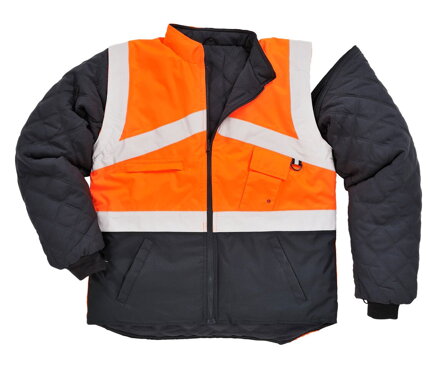 Obojstranná vetrovka Portwest Hi- Vis 2 Tone S769 oranžová