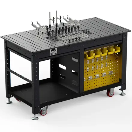 Mobilný zvárací a upínací stôl BuildPro Rhino Cart 1500x750 mm F3 + 66ks príslušenstva