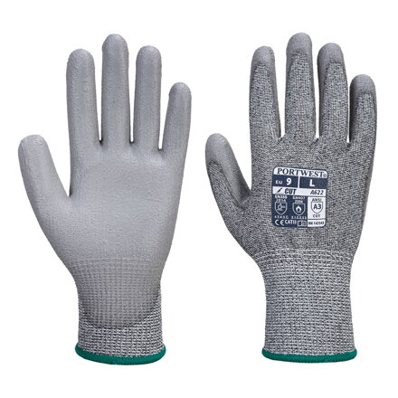 Automatové C proti porézne PU rukavice Grey Portwest VA622