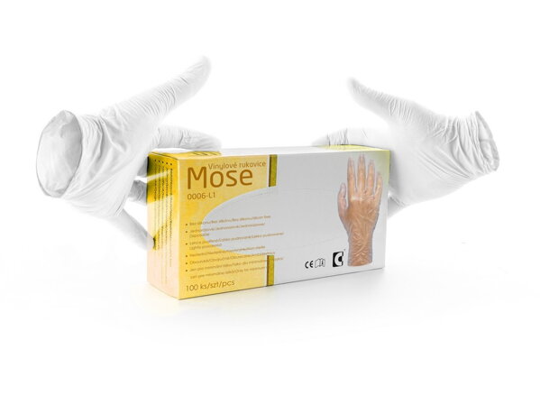 Jednorázové vinylové rukavice CXS MOSE, balenie 100ks