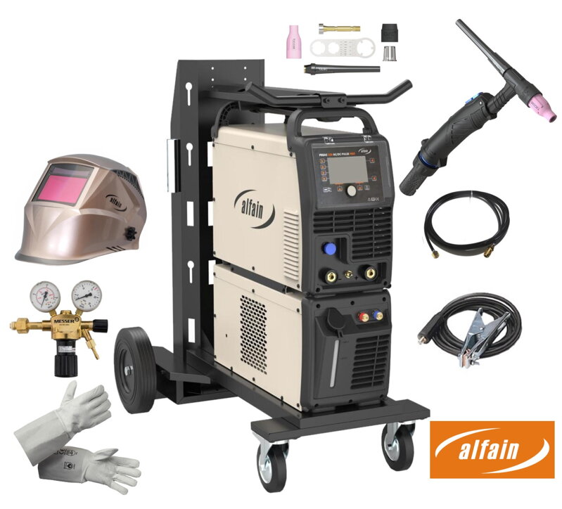 Alfa In PEGAS 320 AC/DC PULSE NEO vrátane chladiacej jednotky a vozíku + horák TIG Alfa In PEGAS 320 AC/DC PULSE NEO vrátane chladiacej jednotky a vozíku + horák TIG
