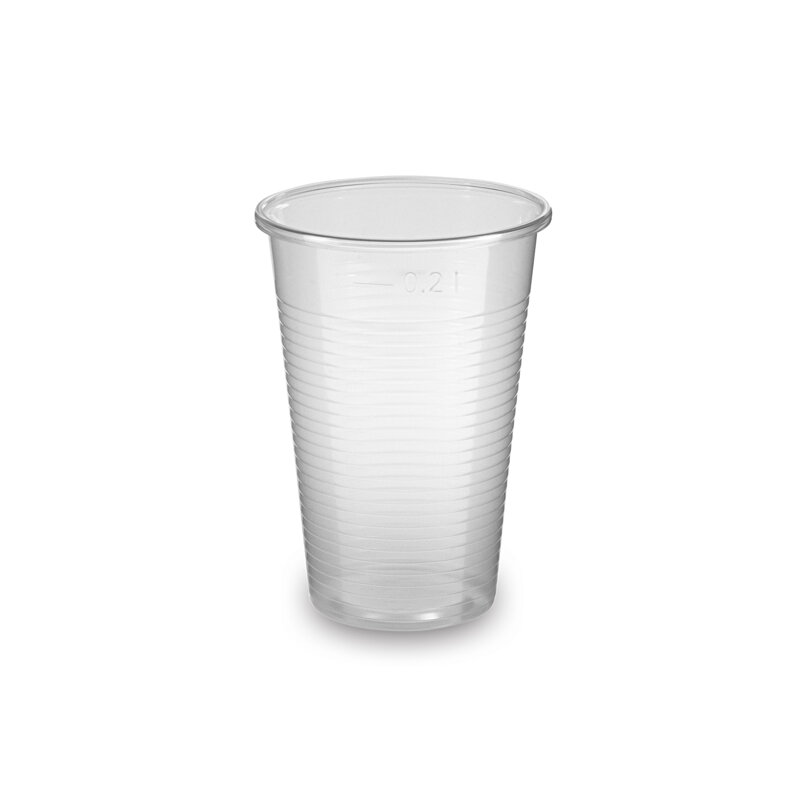 Plastový pohár na nápoje 200 ml číry (100 ks) economy
