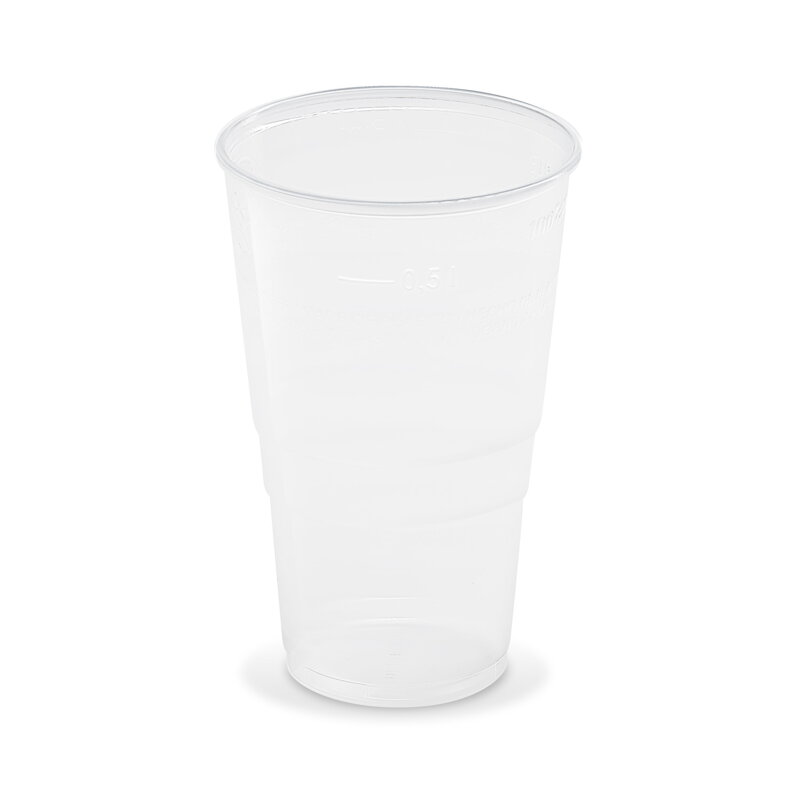 Plastový pohár na pivo 500 ml číry (50 ks)