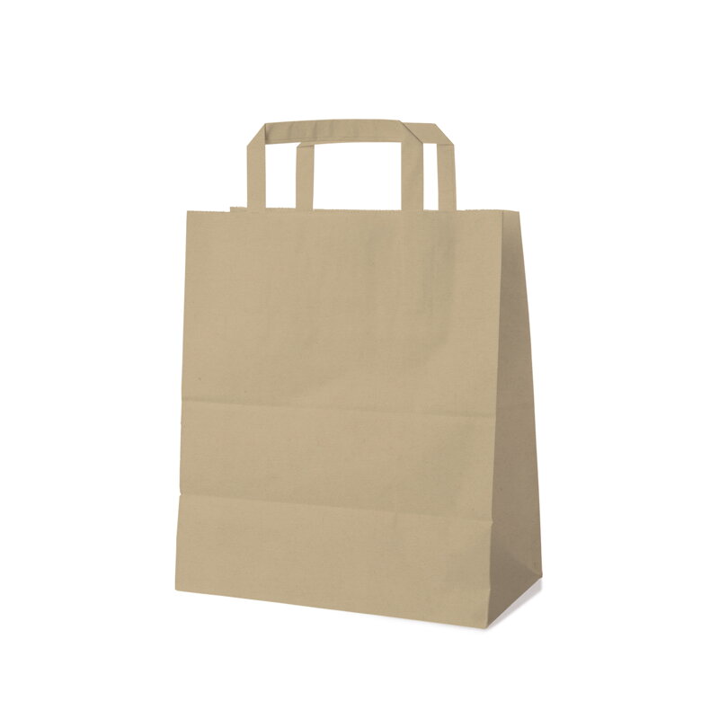 Papierová taška hnedá 22+10 × 28 cm (50 ks)