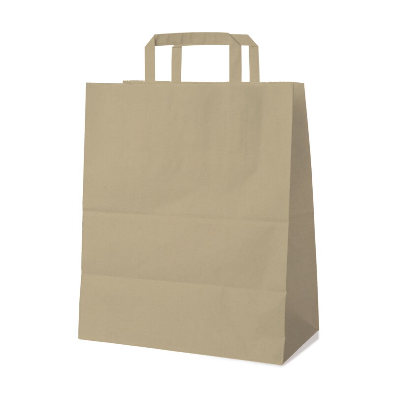 Papierová taška hnedá 32+16 × 39 cm (50 ks)