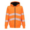 PW321 PW321 Hi-Vis zimná mikina so zipsom