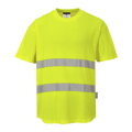 Bavlnené tričko Hi-Vis Comfort Mesh Insert S/S