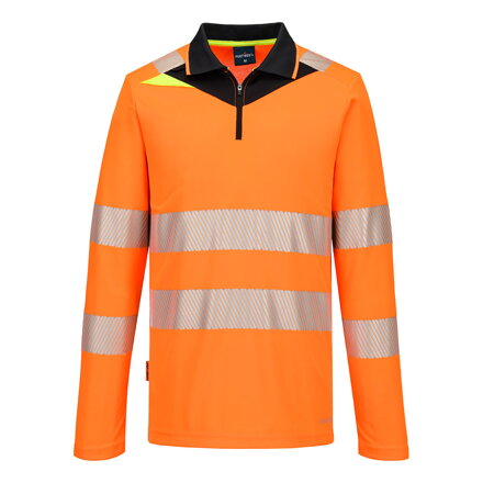 DX419 DX4 Hi-Vis Polokošeľa so zipsom L/S