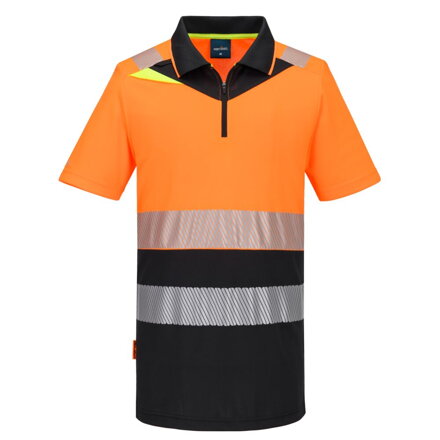 DX435 DX4 Hi-Vis Zip Class 1 Polo tričko S/S