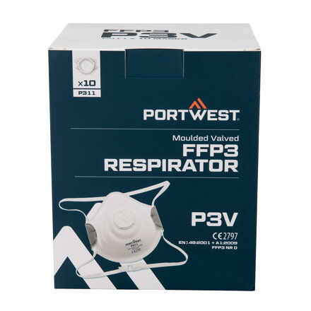P311 Respirátor FFP3 s výdychovým ventilom (Pk10)