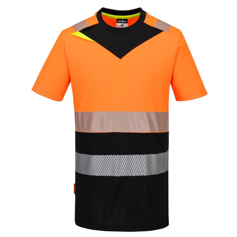 DX434 Tričko S/S PW3 Hi-Vis triedy 1