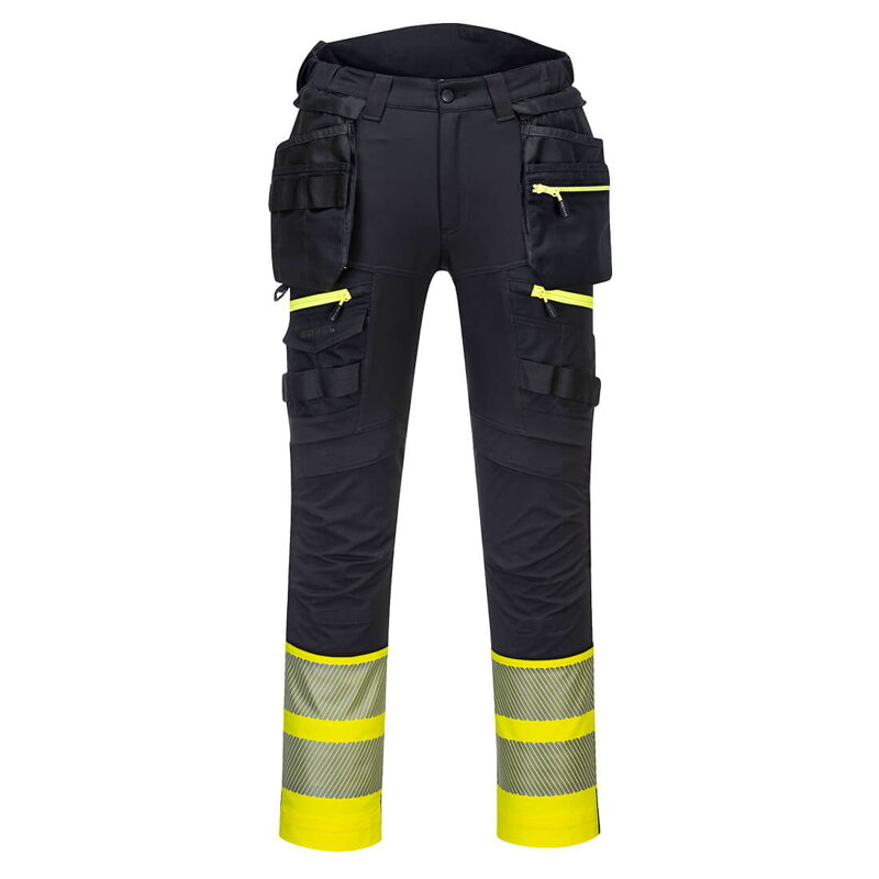 DX445 Nohavice DX4 Hi-Vis s odnímateľným vreckom triedy 1