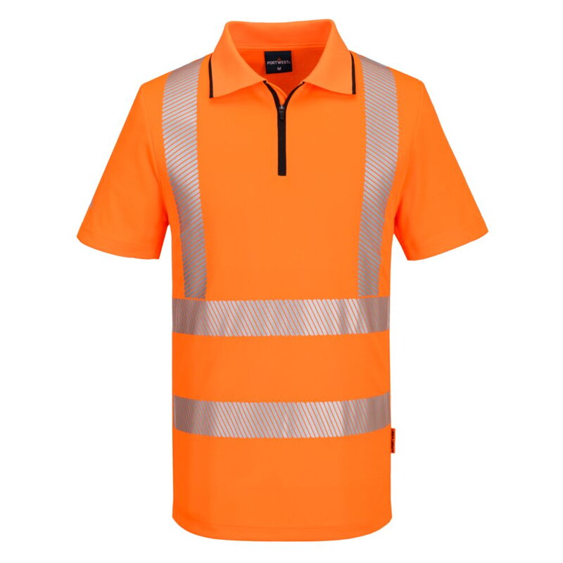 KX302 KX3 Športová Hi-Vis polokošeľa so zipsom S/S
