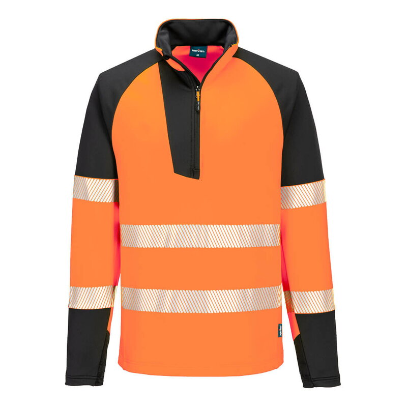 T172 PW3 Hi-Vis mikina 1/4 zips